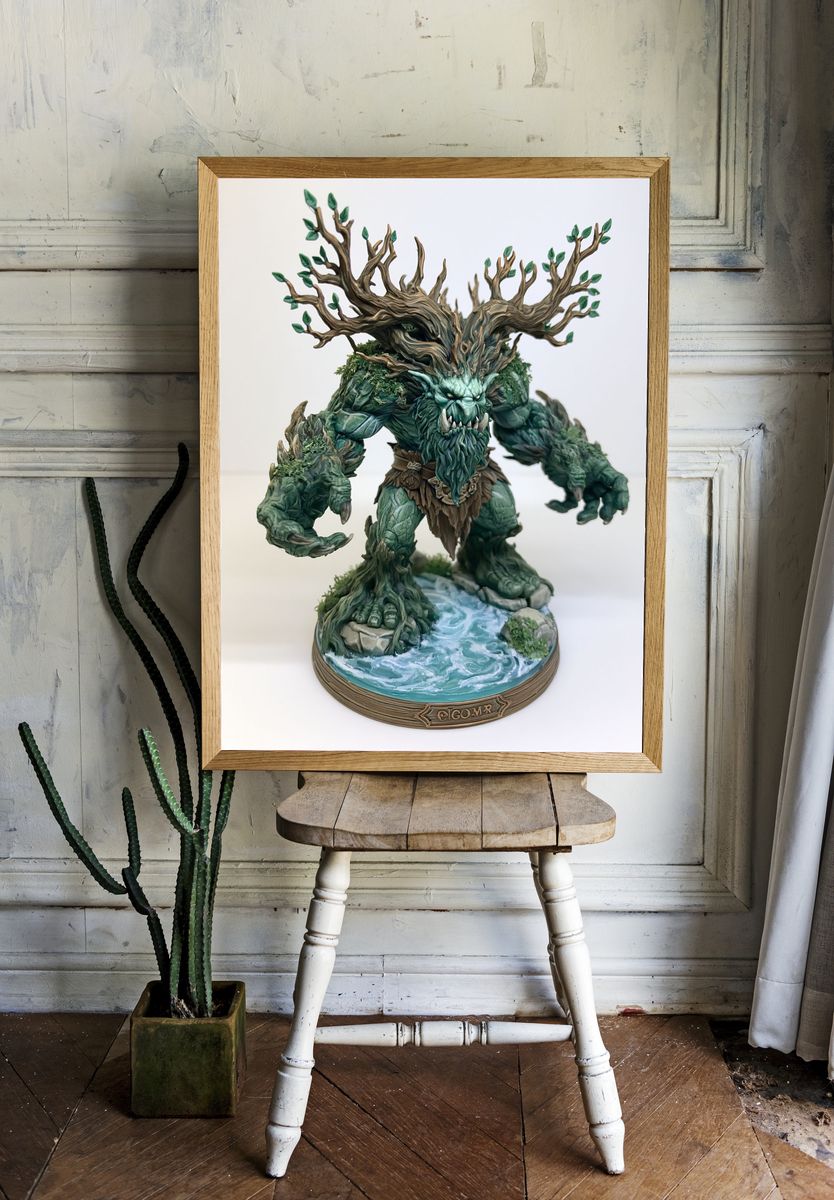 Treant Guardian Fantasy Print. room preview