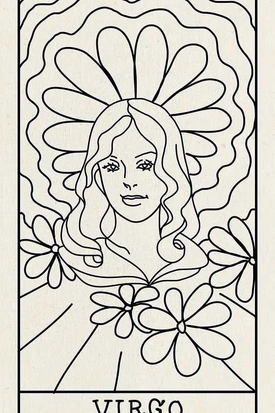 Feminine mobile phone wallpaper, Virgo. poster — illustration art