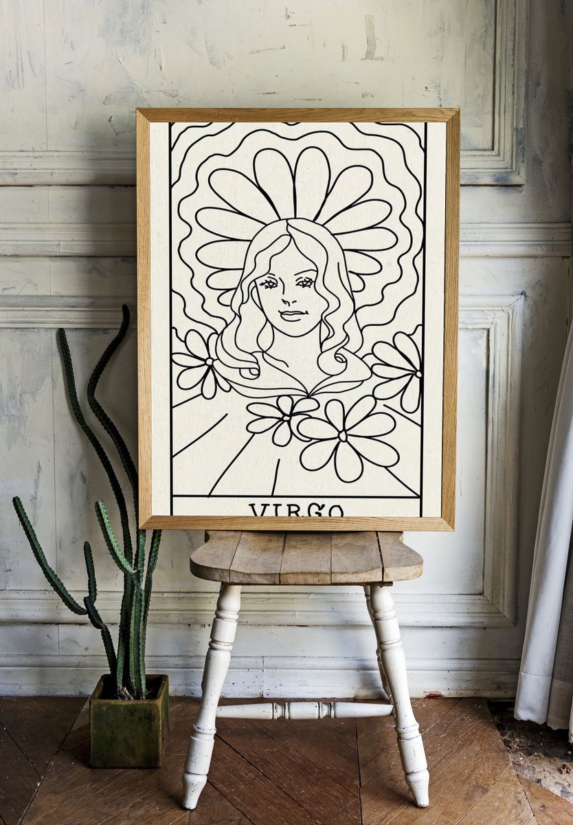 Feminine mobile phone wallpaper, Virgo. — room view 1