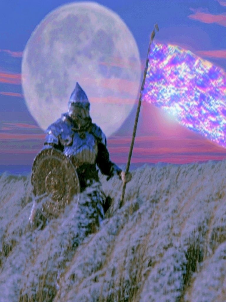 Moonlit Knight Fantasy Print. poster detail