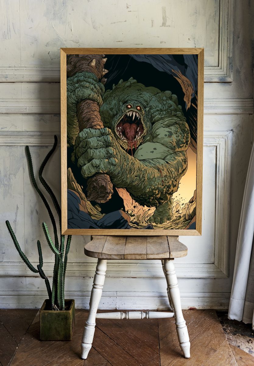 Dreaming Figure with Birds Print. room preview