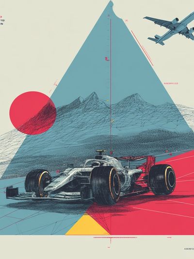 Formula Racing Abstract Poster. poster