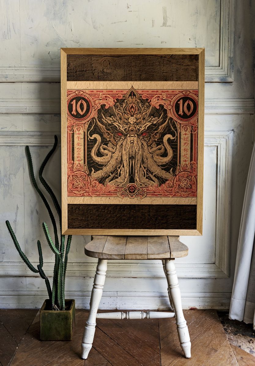 Eldritch Octopus Tarot Poster. room preview