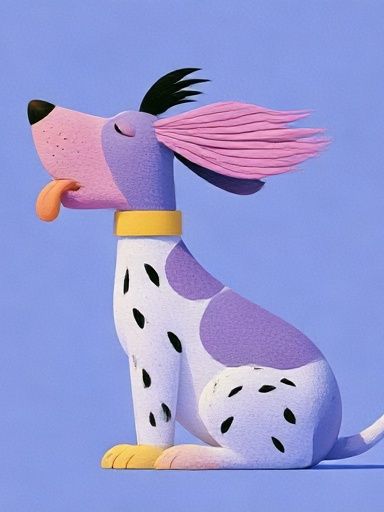 Playful Dalmatian Illustration Poster. poster detail