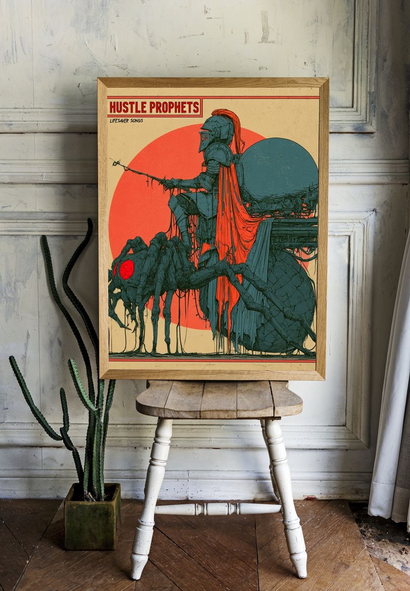 Side Hustle Prophets Surreal Illustration Poster. — room view 1