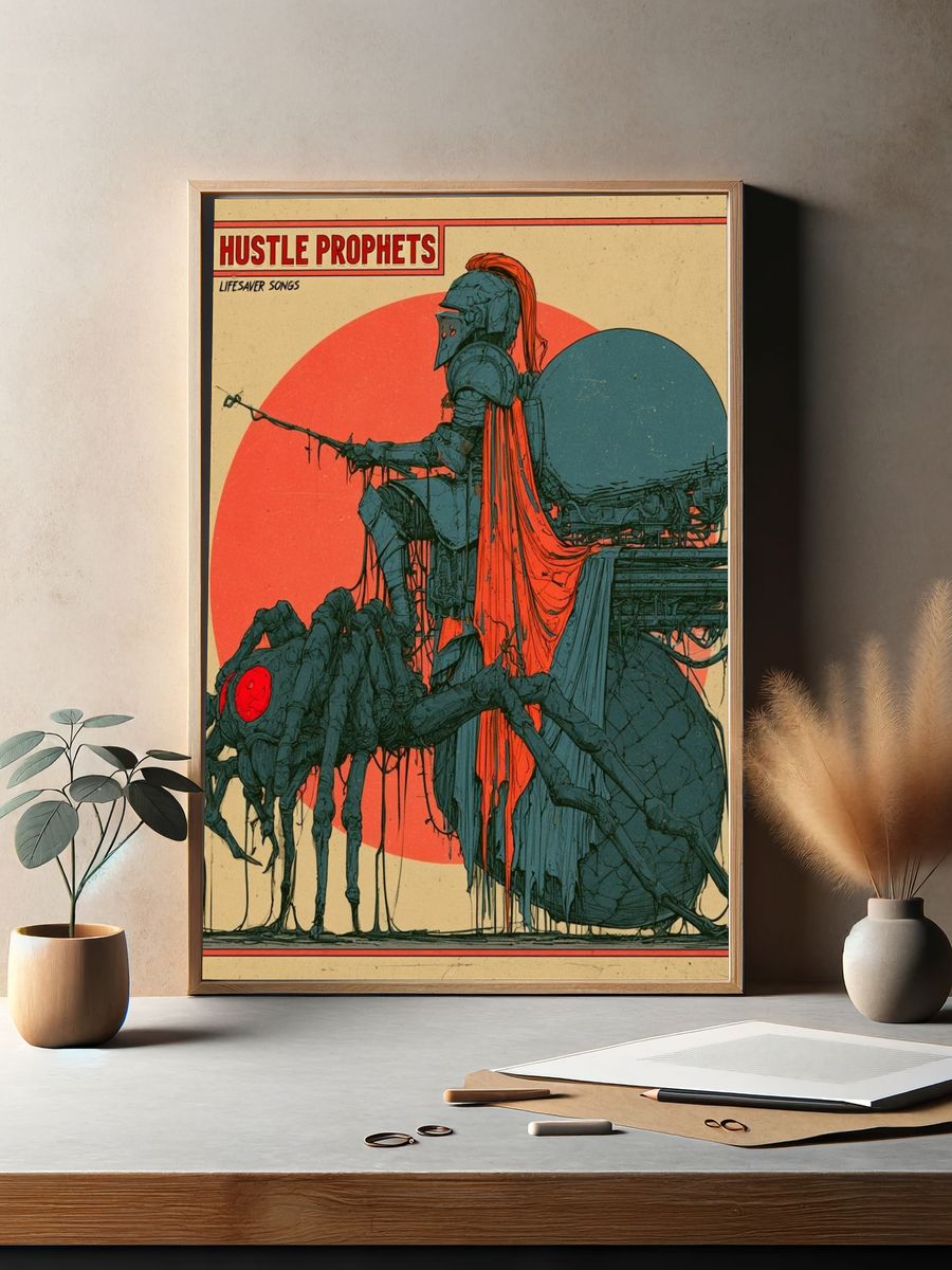 Side Hustle Prophets Surreal Illustration Poster. — room view 2