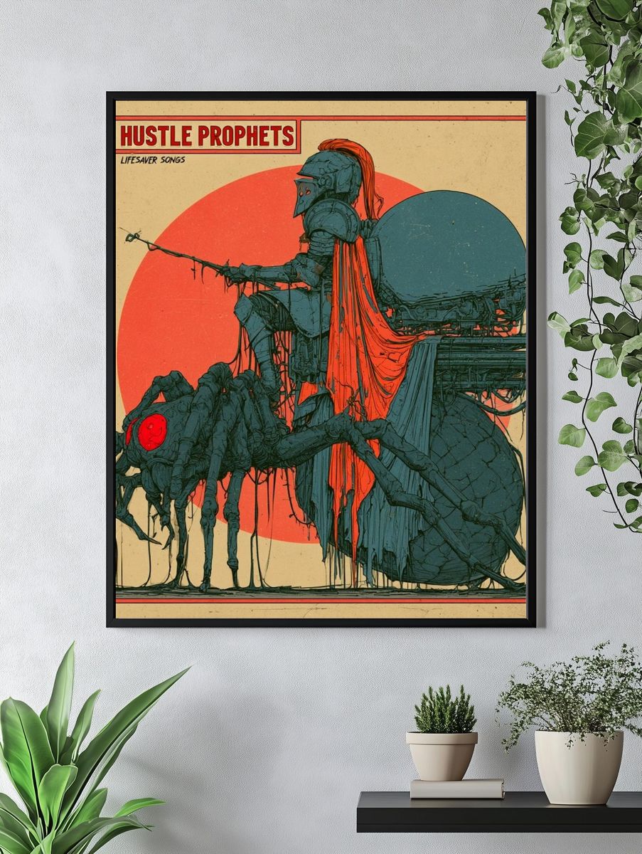 Side Hustle Prophets Surreal Illustration Poster. — room view 4