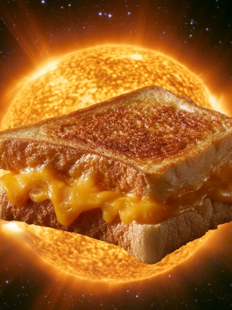 Cosmic Grilled Cheese Poster. poster — illustration art
