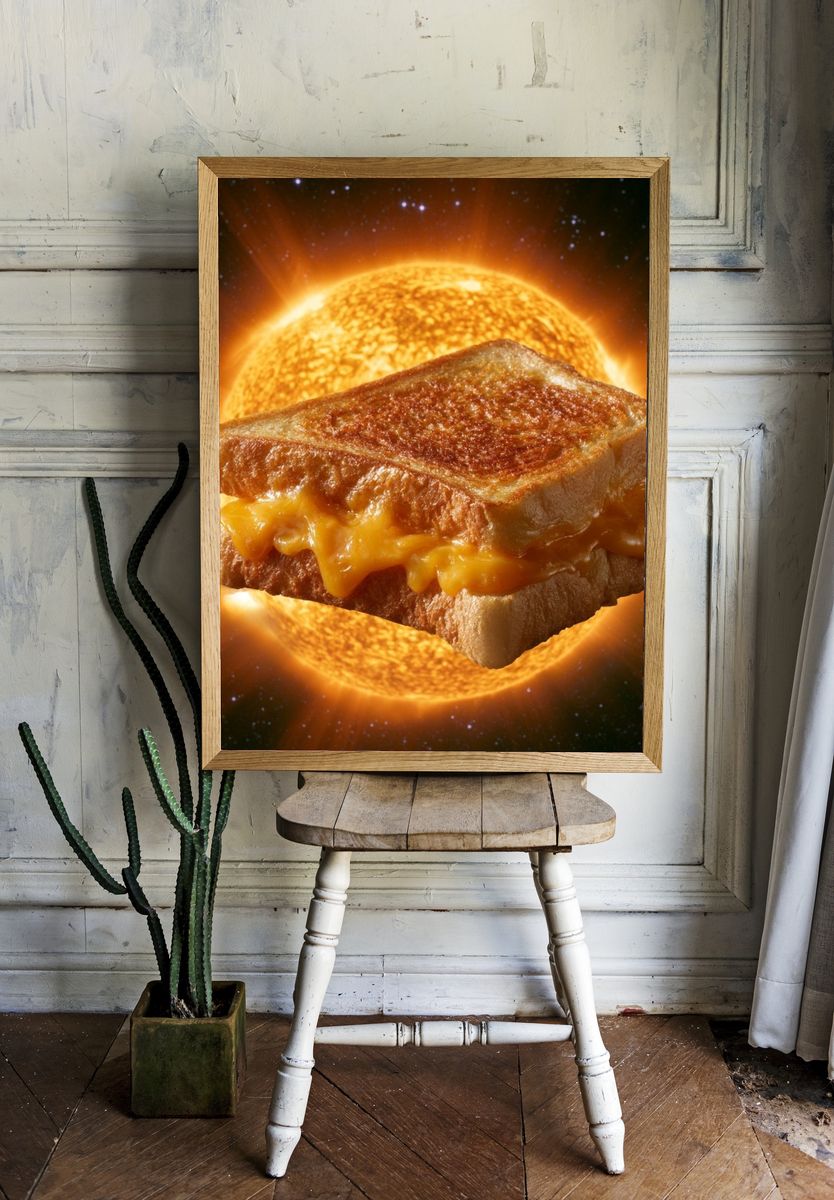 Cosmic Grilled Cheese Poster. — room view 1