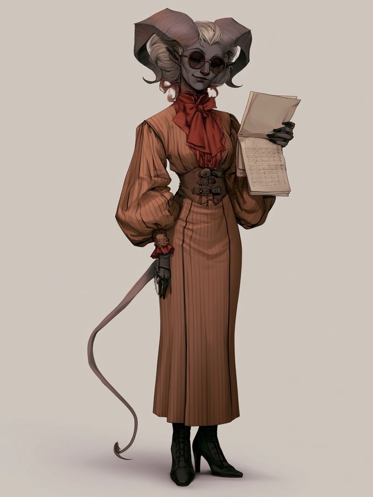 Horned Character Illustration Poster. poster detail
