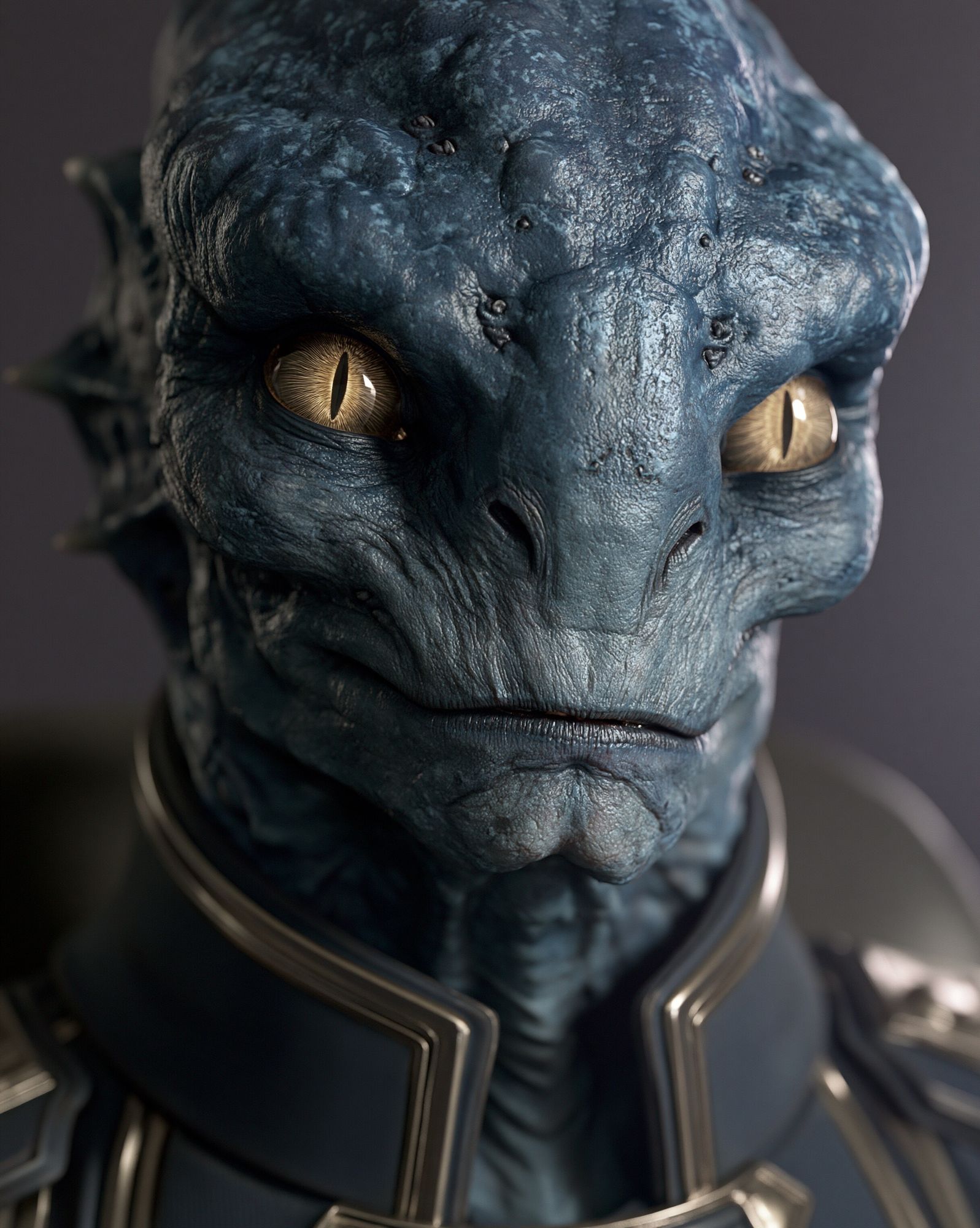 Alien Reptilian Portrait Poster. poster detail