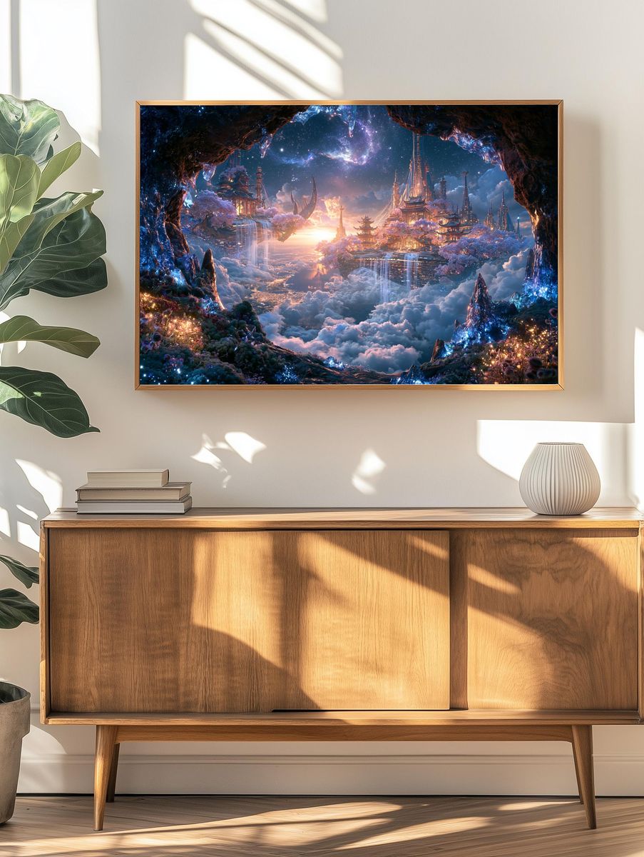 Celestial Pagoda Dreamscape Print. — room view 3