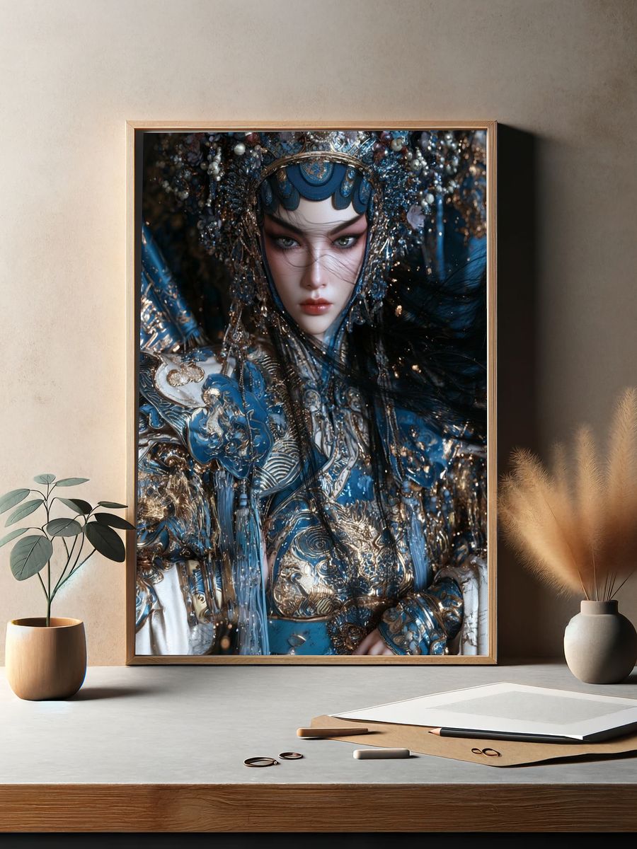 Celestial Warrior Portrait Print. — room view 2