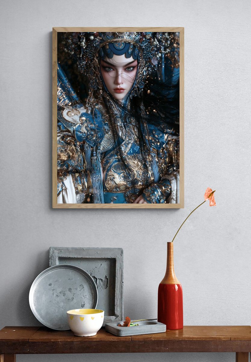 Celestial Warrior Portrait Print. — room view 3