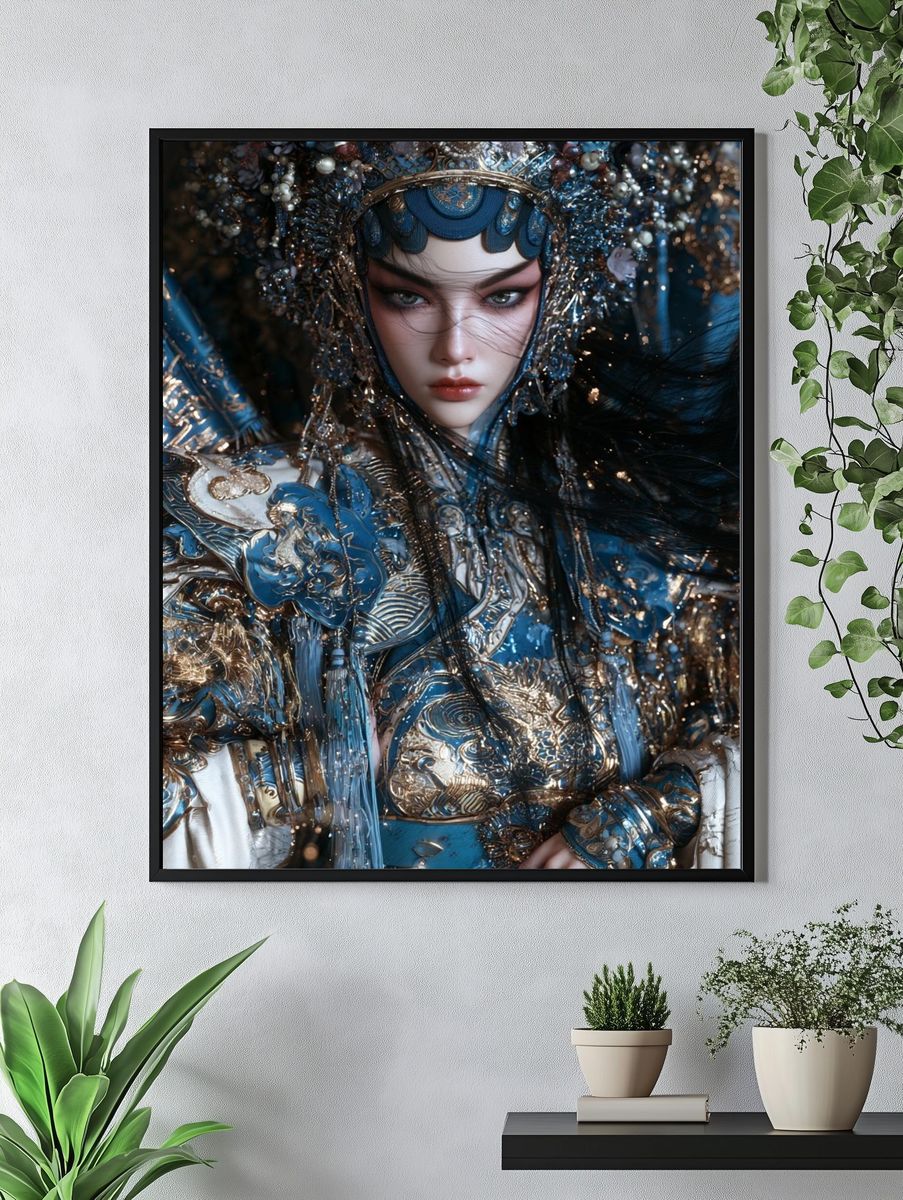 Celestial Warrior Portrait Print. — room view 4