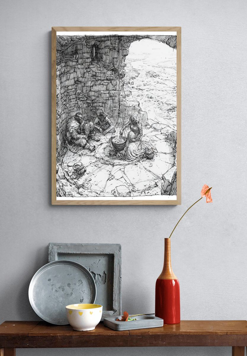 Music Lover Illustration Poster. — room view 3