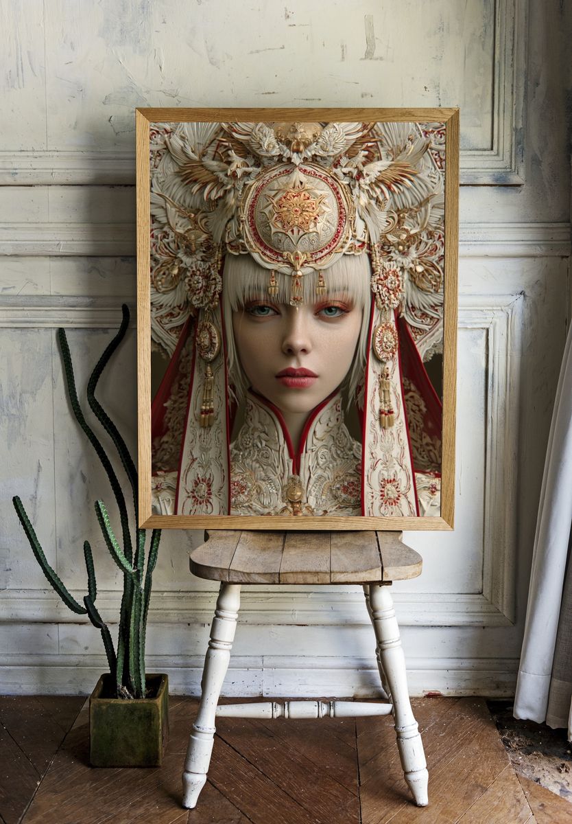 Ornate Imperial Portrait Print. — room view 1