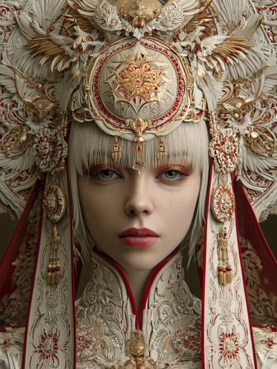 Ornate Imperial Portrait Print.