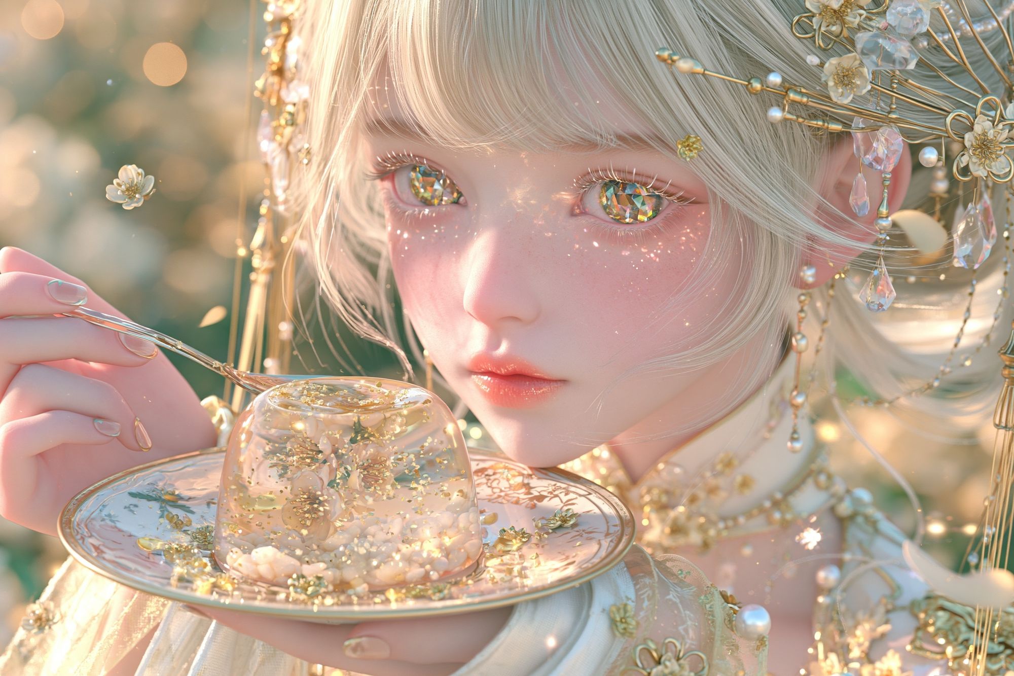 Gilded Fairy Portrait Print. poster detail