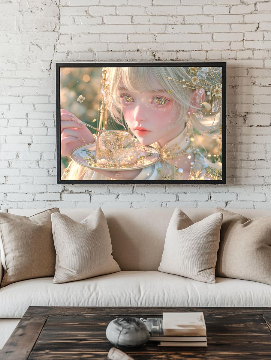 Gilded Fairy Portrait Print. — room view 1