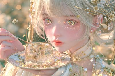Gilded Fairy Portrait Print. poster