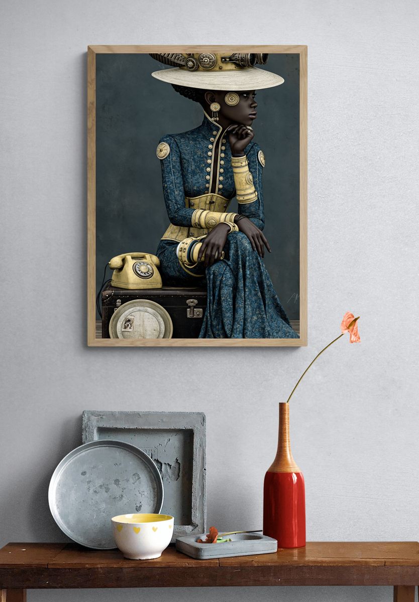 Steampunk Portrait — Fine Art Print. — room view 3