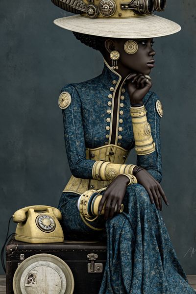 Steampunk Portrait — Fine Art Print. poster