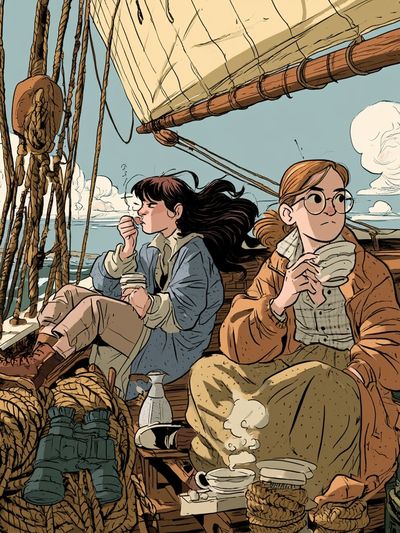 Sailing Adventure Illustration Poster. poster