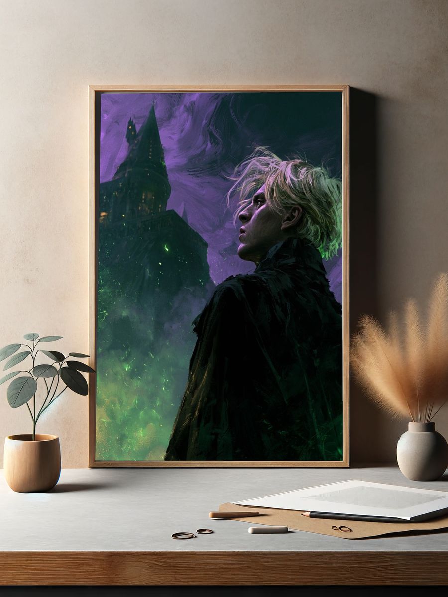 Gothic Wizard Portrait Print. — room view 2