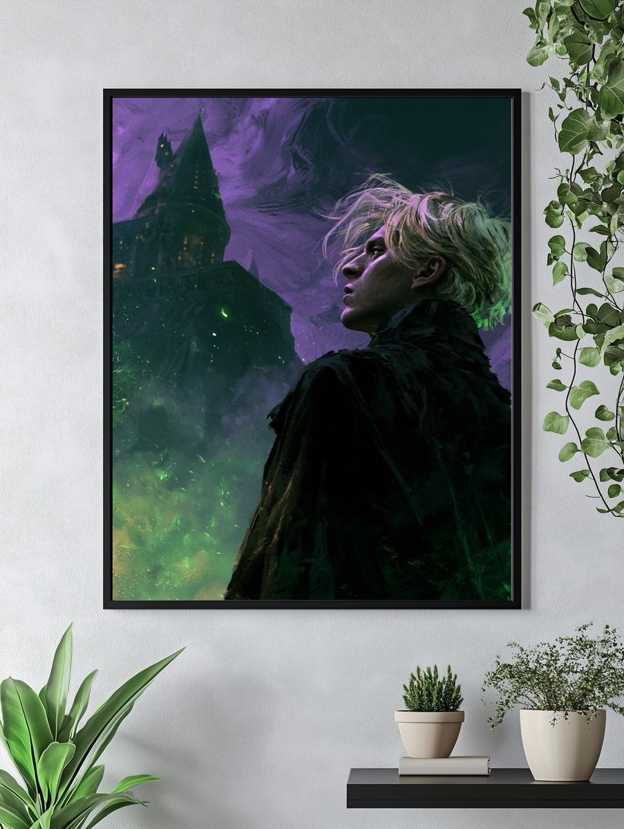 Gothic Wizard Portrait Print. — room view 4