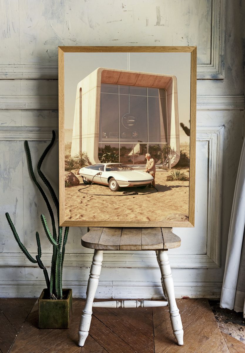 Desert Futurist House Poster. — room view 1