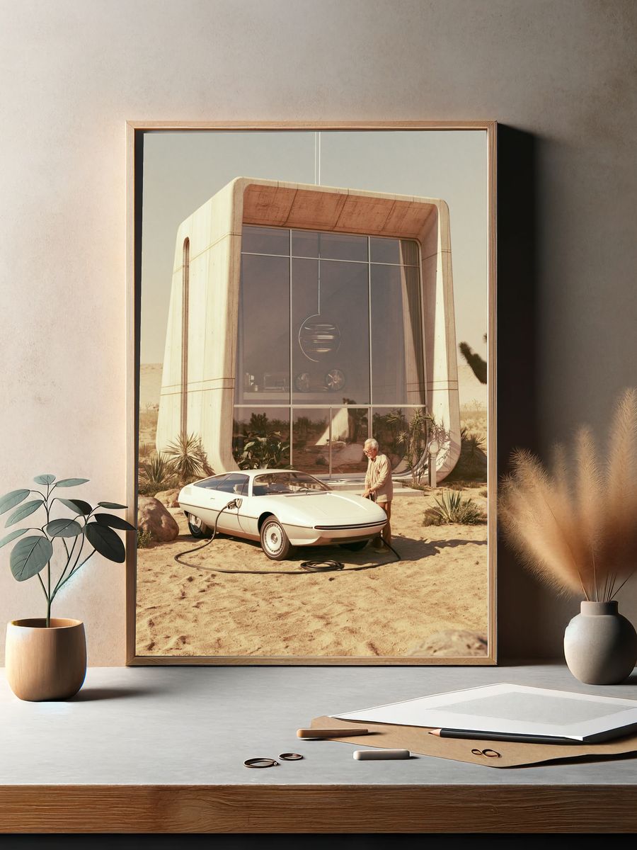Desert Futurist House Poster. — room view 2