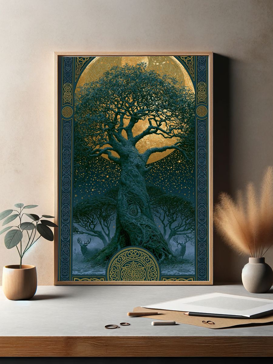 Celtic Tree of Life Fantasy Poster. — room view 2