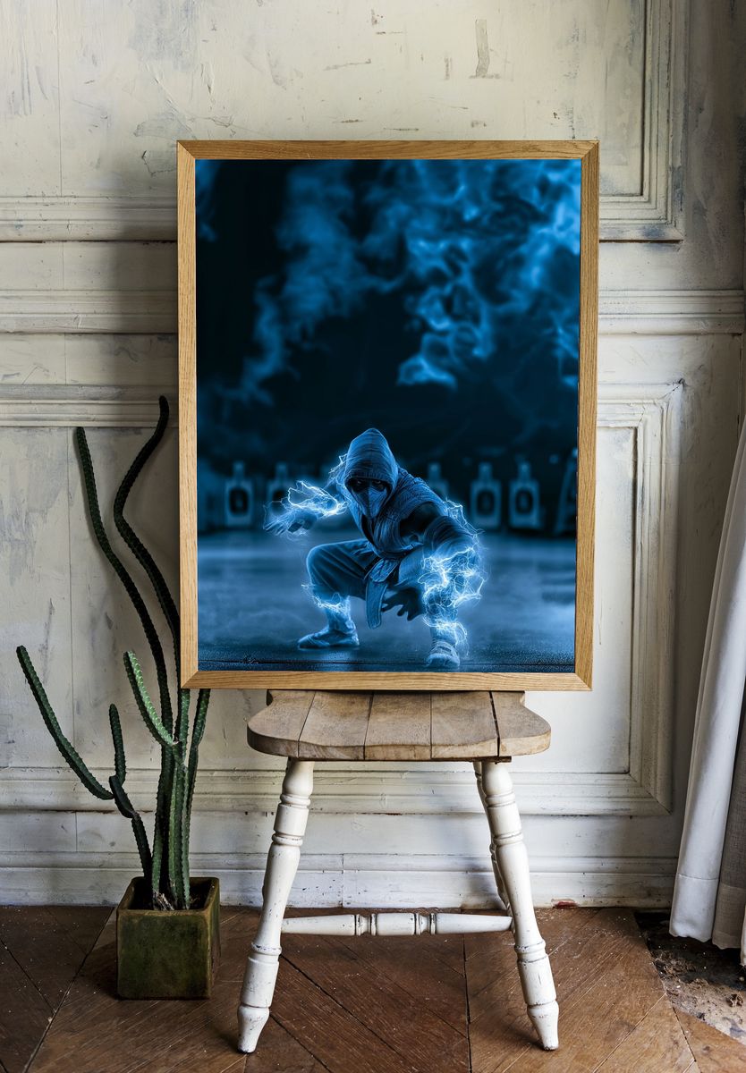 Glass of Water Watercolor Print. — room view 1
