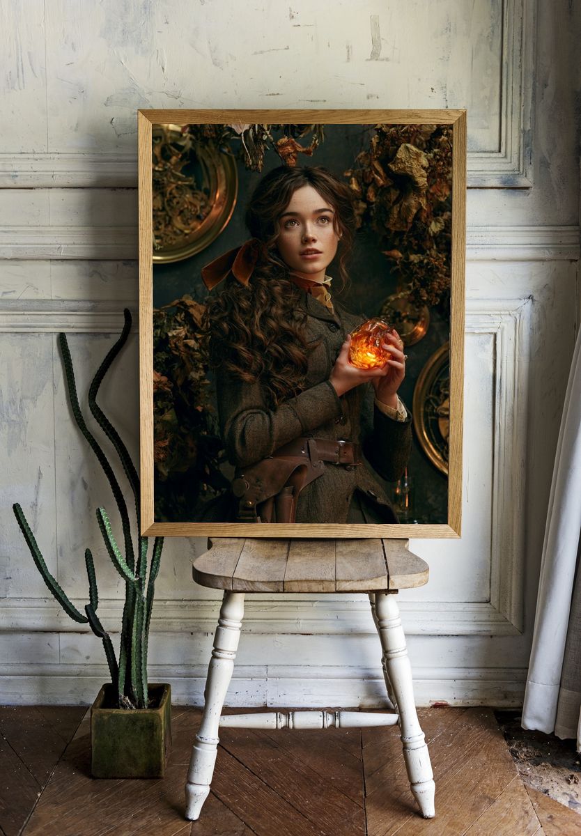 Mystic Girl with Amber Orb Poster. — room view 1