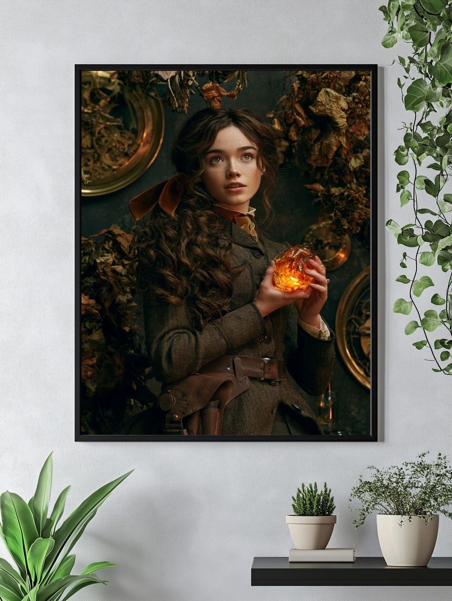 Mystic Girl with Amber Orb Poster. — room view 4