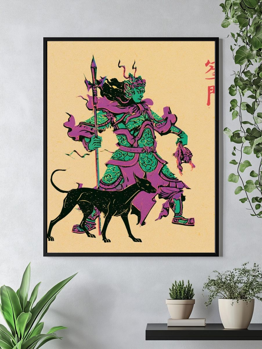 Mythic Warrior Illustration Poster. — room view 4