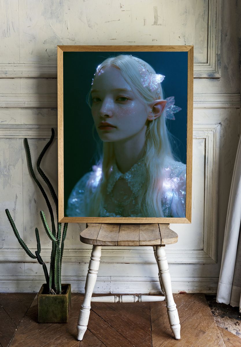 Elven Portrait Fantasy Print. — room view 1
