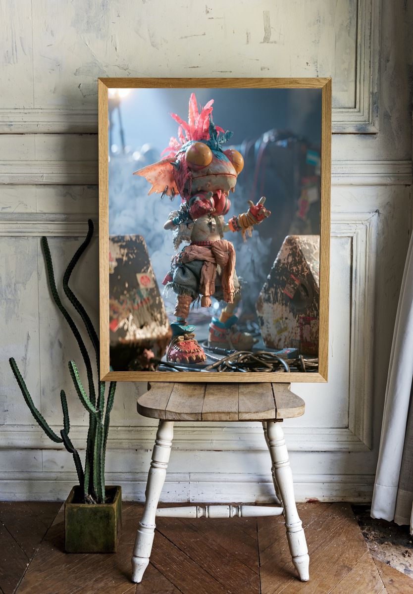 Punk Creature Digital Art Print. room preview