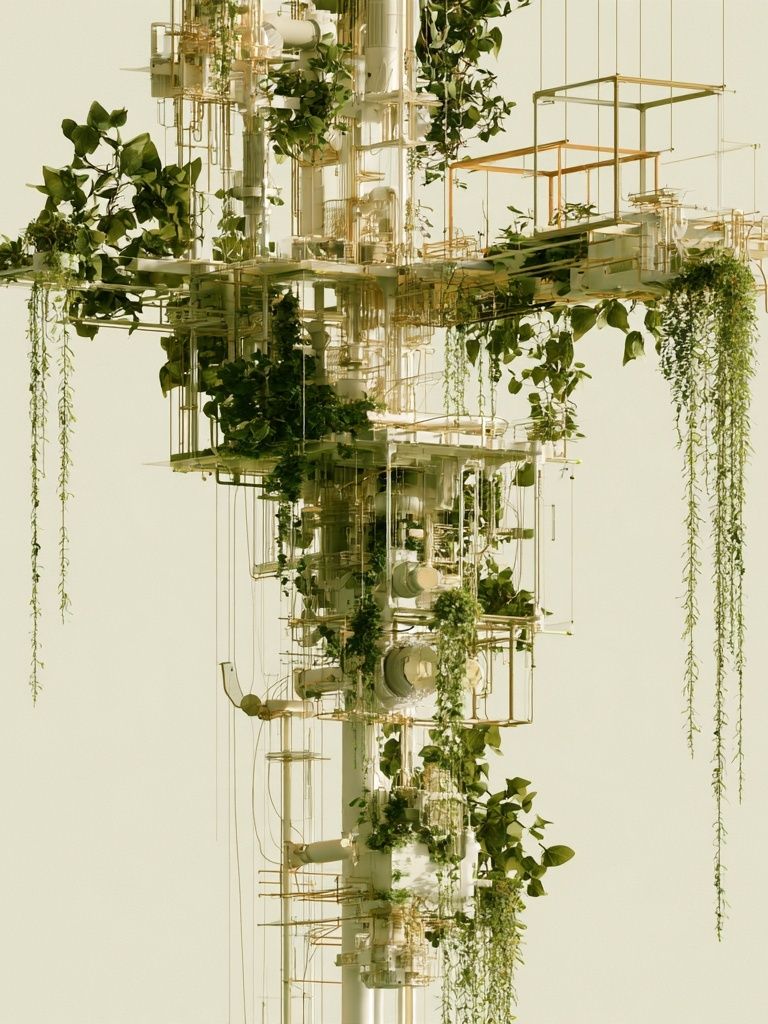 Floating Botanical Structure Print. poster detail