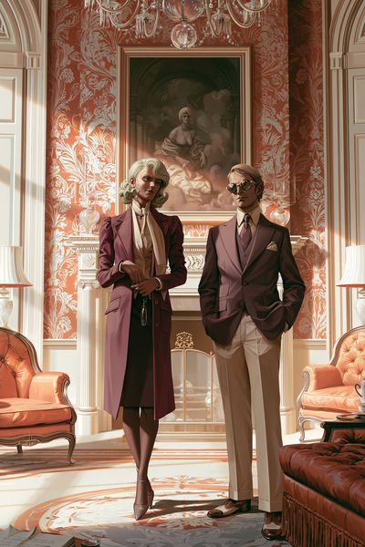 Art Deco Portrait Interior Print.