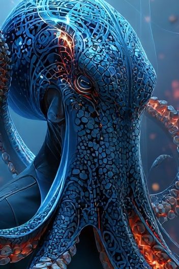 Octopus Digital Art Poster. poster — illustration art