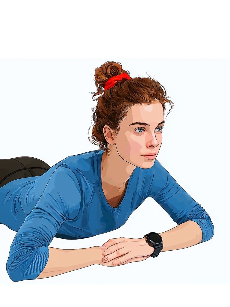 Woman Stretching Illustration Poster. poster detail