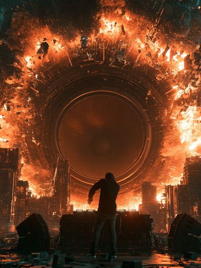 Apocalyptic Speaker Portal Poster. poster