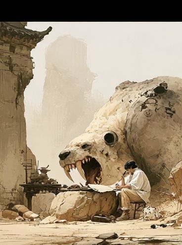 Desert Bear Skull Illustration Poster. poster detail