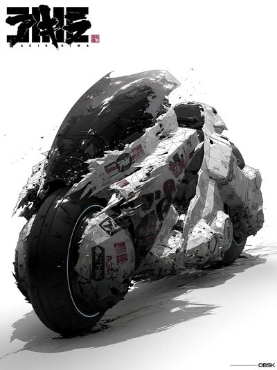 Akira Motorcycle Illustration Poster. poster