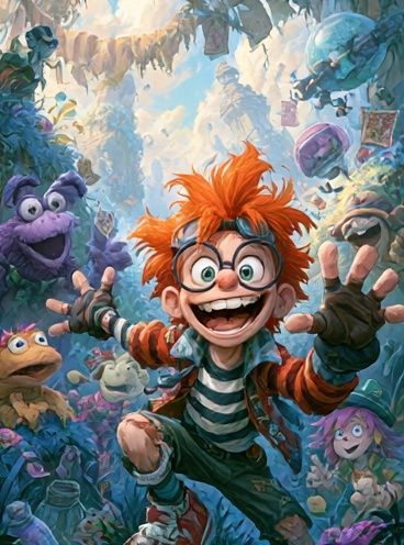Whimsical Jungle Adventure Illustration Poster. poster detail