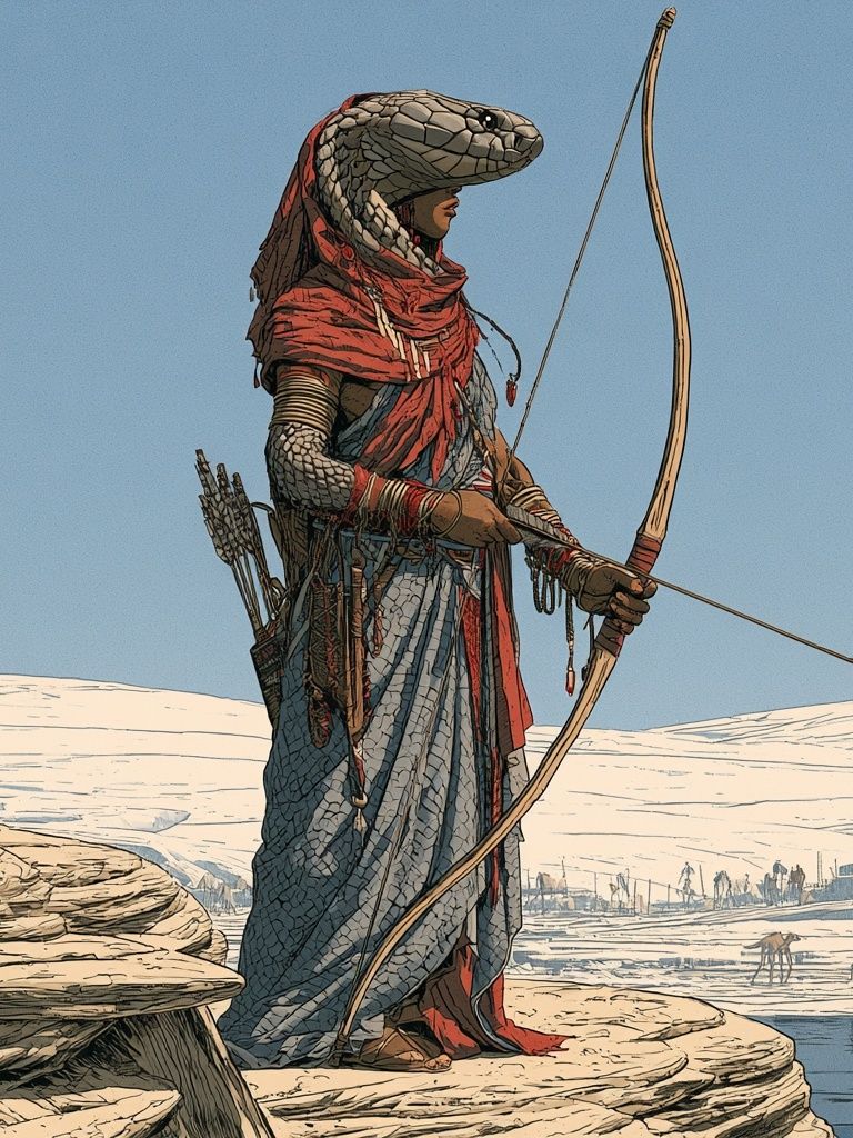 Desert Archer Illustration Print. poster — illustration art