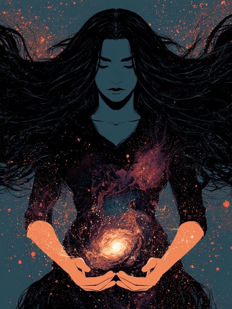 Cosmic Woman Digital Art Poster. poster — illustration art