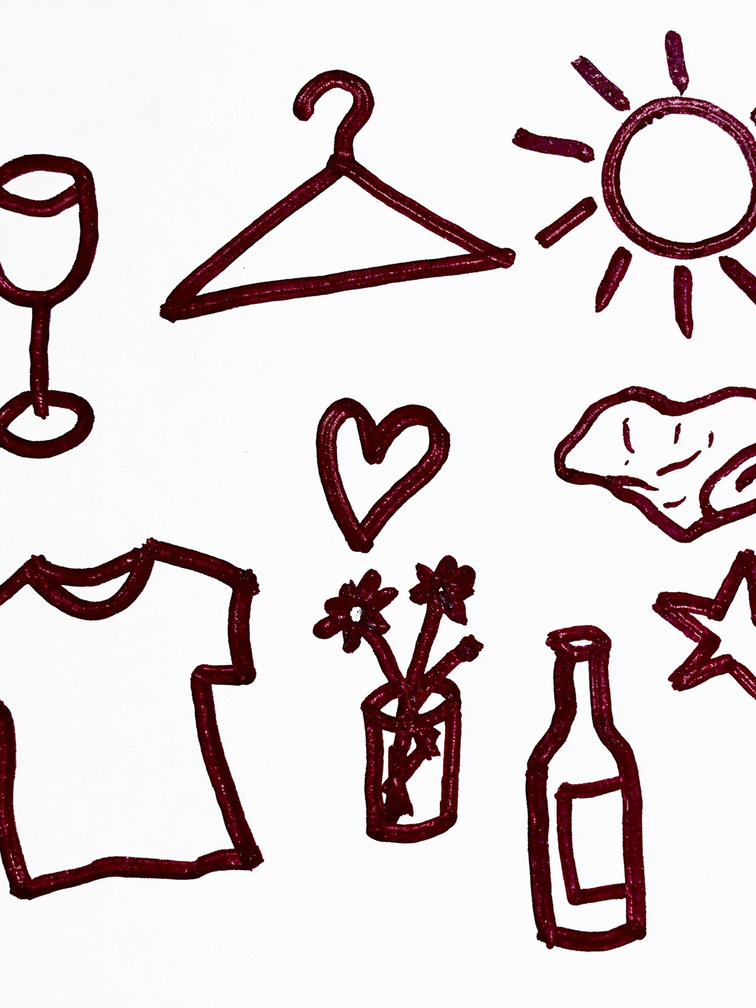 Wine Icons Illustration Poster. poster detail